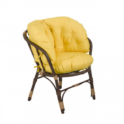 Кресло Багама из полиротанга с цветными подушками