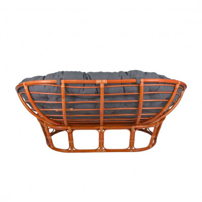 Диван из ротанга Мамасан, подушка серая