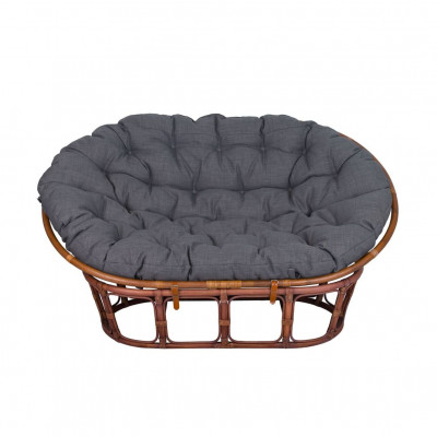 Диван из ротанга Мамасан, подушка серая