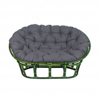 Диван из ротанга Мамасан, подушка серая