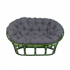 Диван из ротанга Мамасан, подушка серая