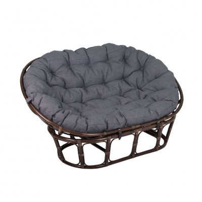 Диван из ротанга Мамасан, подушка серая