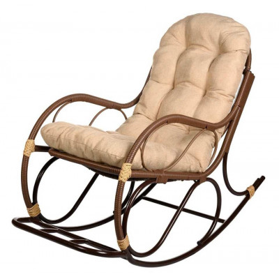 Кресло-качалка из искусственного ротанга