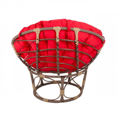 Кресло Папасан с цветными подушками, искусственный ротанг