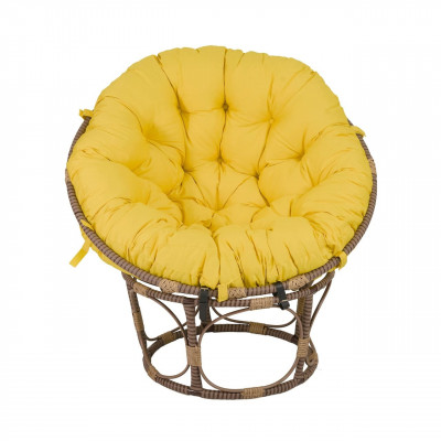 Кресло Папасан с цветными подушками, искусственный ротанг