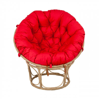 Кресло Папасан с цветными подушками, искусственный ротанг