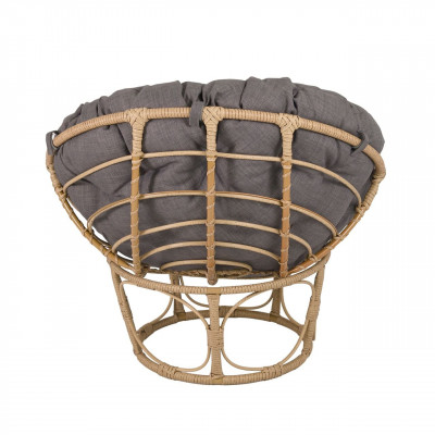 Кресло Папасан с цветными подушками, искусственный ротанг