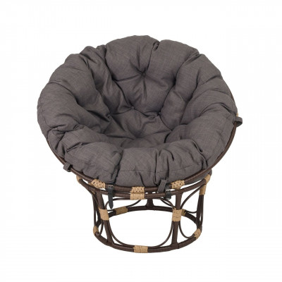Кресло Папасан с цветными подушками, искусственный ротанг