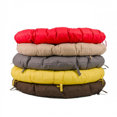 Кресло Папасан с цветными подушками, искусственный ротанг