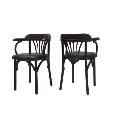 Венское кресло мягкое (темно-коричневый, экокожа)