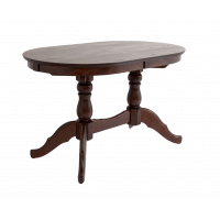 Раздвижной обеденный стол Лилия, темно-коричневый