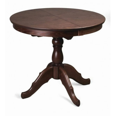 Раздвижной обеденный стол Лилия, темно-коричневый