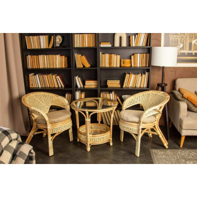 Столик из ротанга Пеланги, круглый