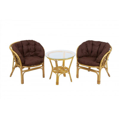 Багама Дуэт с круглым столом (подушки полные коричневые)