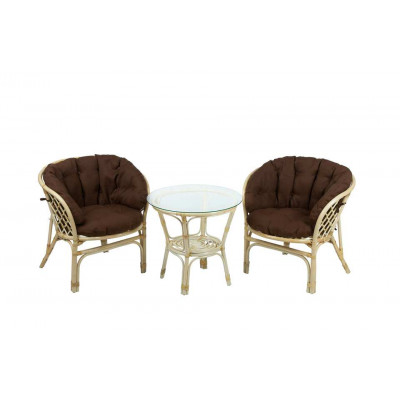 Багама Дуэт с круглым столом (подушки полные коричневые)