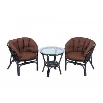 Багама Дуэт с круглым столом (подушки полные коричневые)