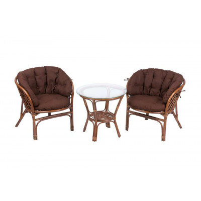Багама Дуэт с круглым столом (подушки полные коричневые)