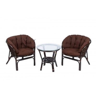 Багама Дуэт с круглым столом (подушки полные коричневые)