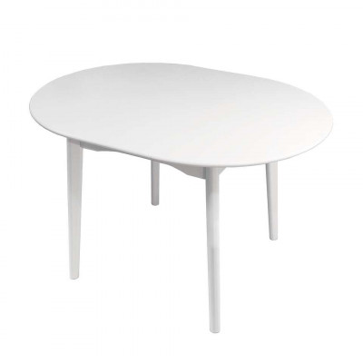 Обеденный стол Модерн, круглый, раздвижной (белый)