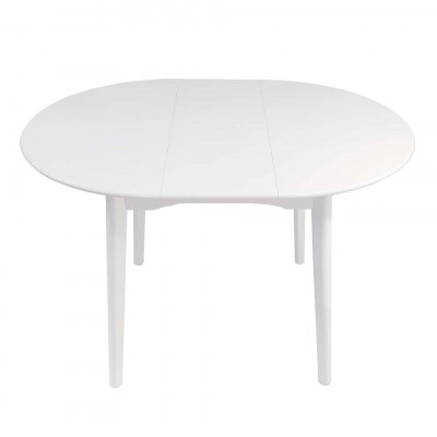 Обеденный стол Модерн, круглый, раздвижной (белый)