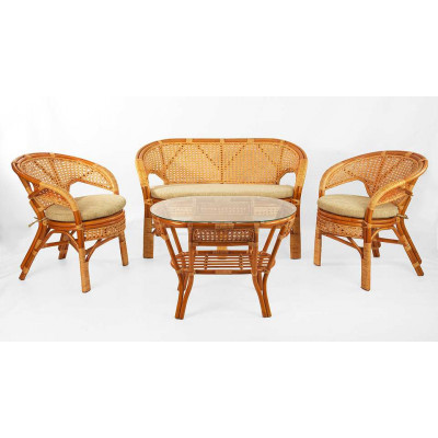 Комплект для террасы с диваном и овальным столом