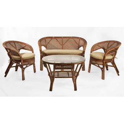 Комплект для террасы с диваном и овальным столом