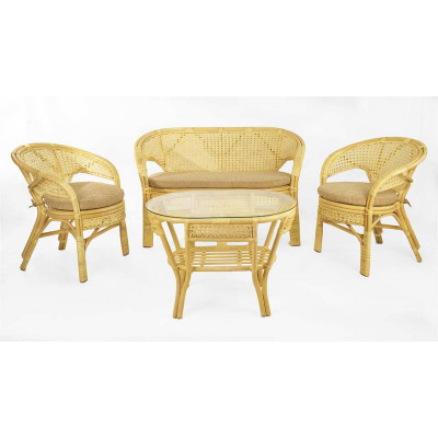 Комплект для террасы с диваном и овальным столом