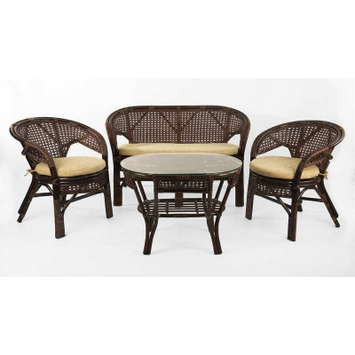 Комплект для террасы с диваном и овальным столом