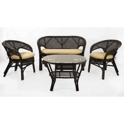 Комплект для террасы с диваном и овальным столом