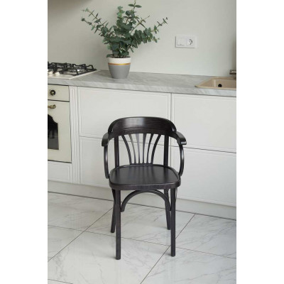 Кресло Венское твердое, венге (черный)