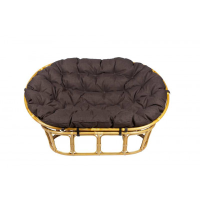 Диван из ротанга Мамасан, подушка коричневая