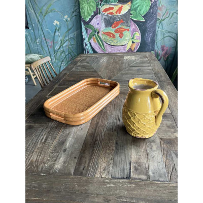Поднос прямоугольный из ротанга