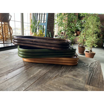 Поднос прямоугольный из ротанга