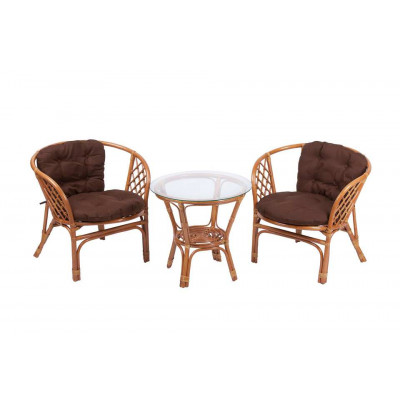 Багама дуэт с круглым столом (подушки простые коричневые)