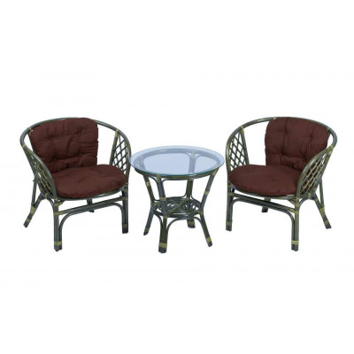 Багама дуэт с круглым столом (подушки простые коричневые)