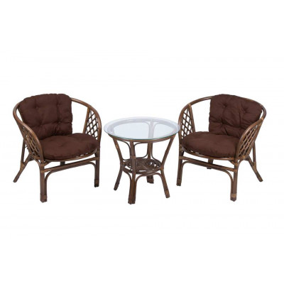 Багама дуэт с круглым столом (подушки простые коричневые)