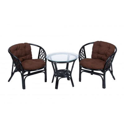 Багама дуэт с круглым столом (подушки простые коричневые)