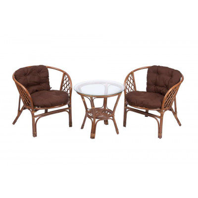 Багама дуэт с круглым столом (подушки простые коричневые)