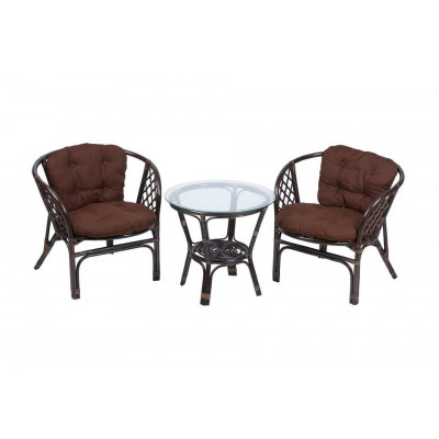 Багама дуэт с круглым столом (подушки простые коричневые)