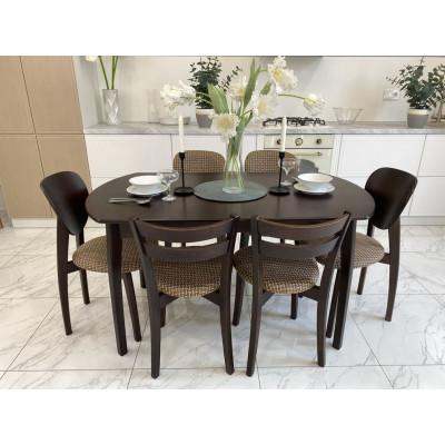 Кухонный стол Модерн-2, раздвижной (коричневый)