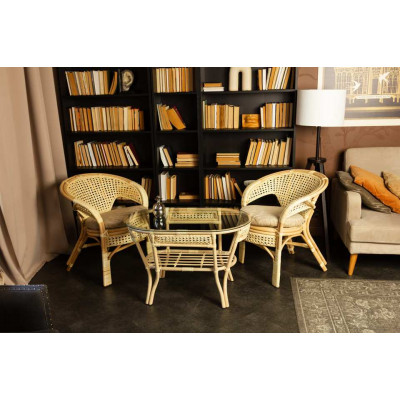 Пеланги Дуэт из ротанга с овальным столом