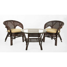 Пеланги Дуэт из ротанга с овальным столом