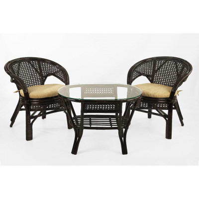 Пеланги Дуэт из ротанга с овальным столом