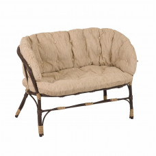 Диван Багама, полиротанг, подушка бежевая