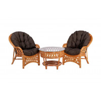 Черчилль Дуэт с круглым столом, подушки коричневые