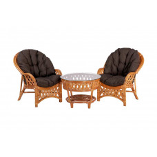 Черчилль Дуэт с круглым столом, подушки коричневые