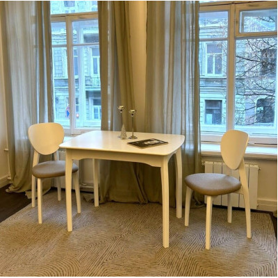 Стол обеденный Модерн-1, квадратный, раздвижной, белый