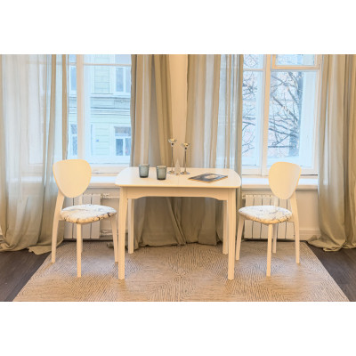 Стол обеденный Модерн-1, квадратный, раздвижной, белый