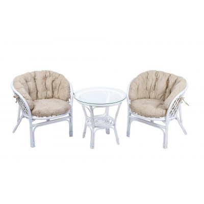 Багама Дуэт с круглым столом (подушки полные светлые)