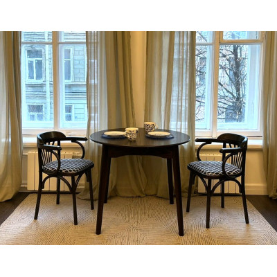 Обеденный стол Модерн, круглый, раздвижной (коричневый)